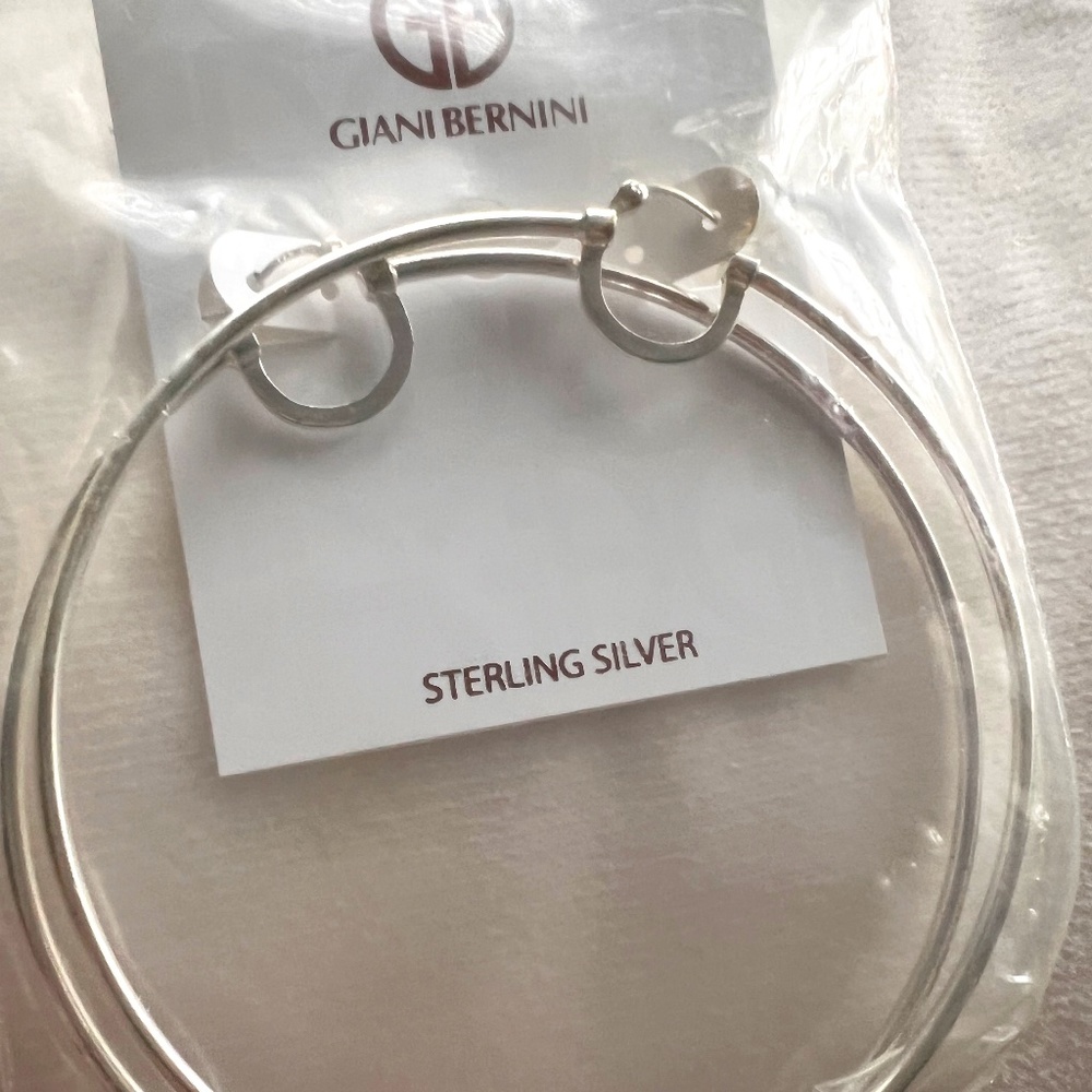 BRAND NEW - STERLING SILVER HOOP EARRINGS